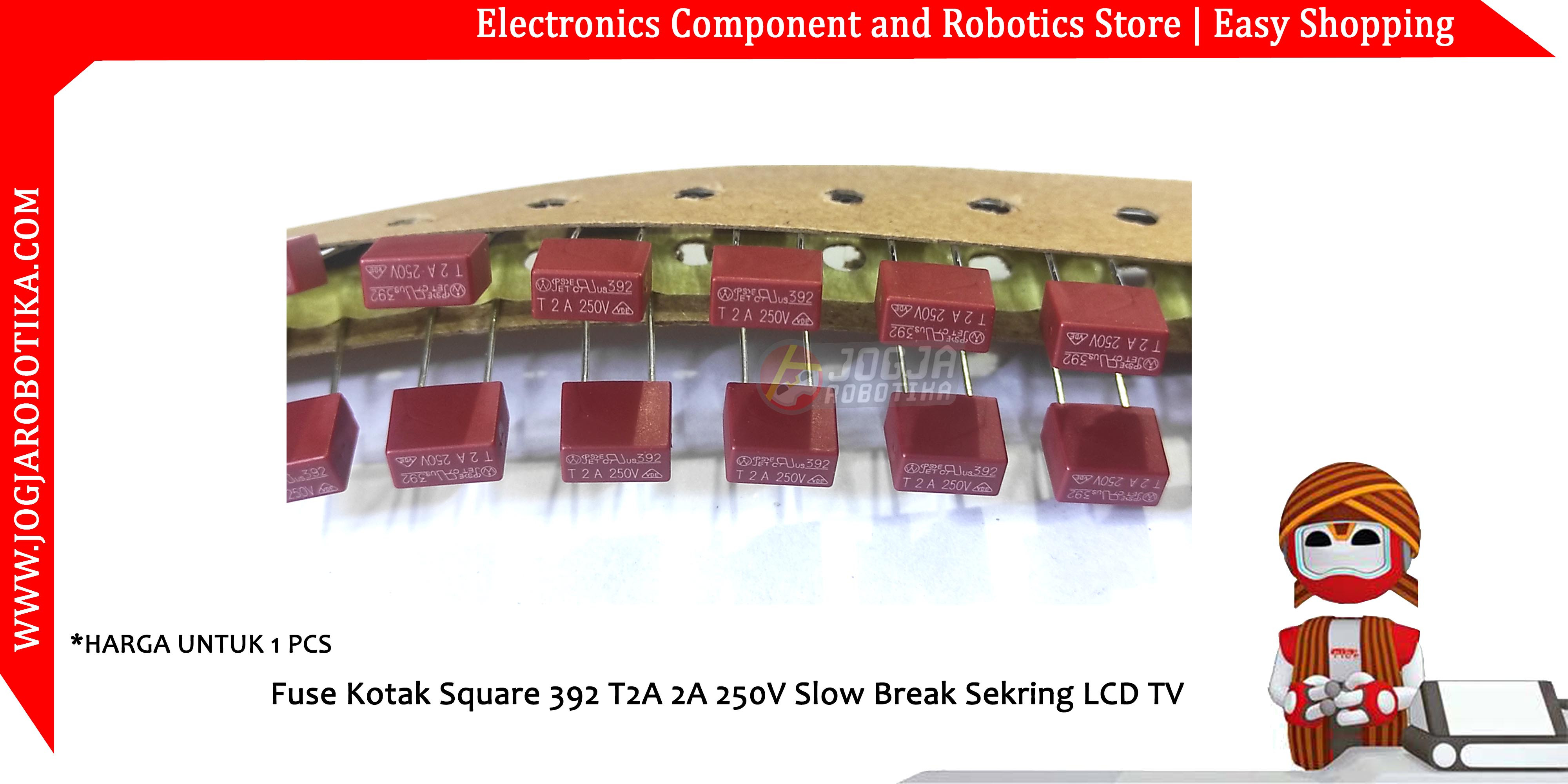 Fuse Kotak Square 392 T2A 2A 250V Slow Break Sekring LCD TV