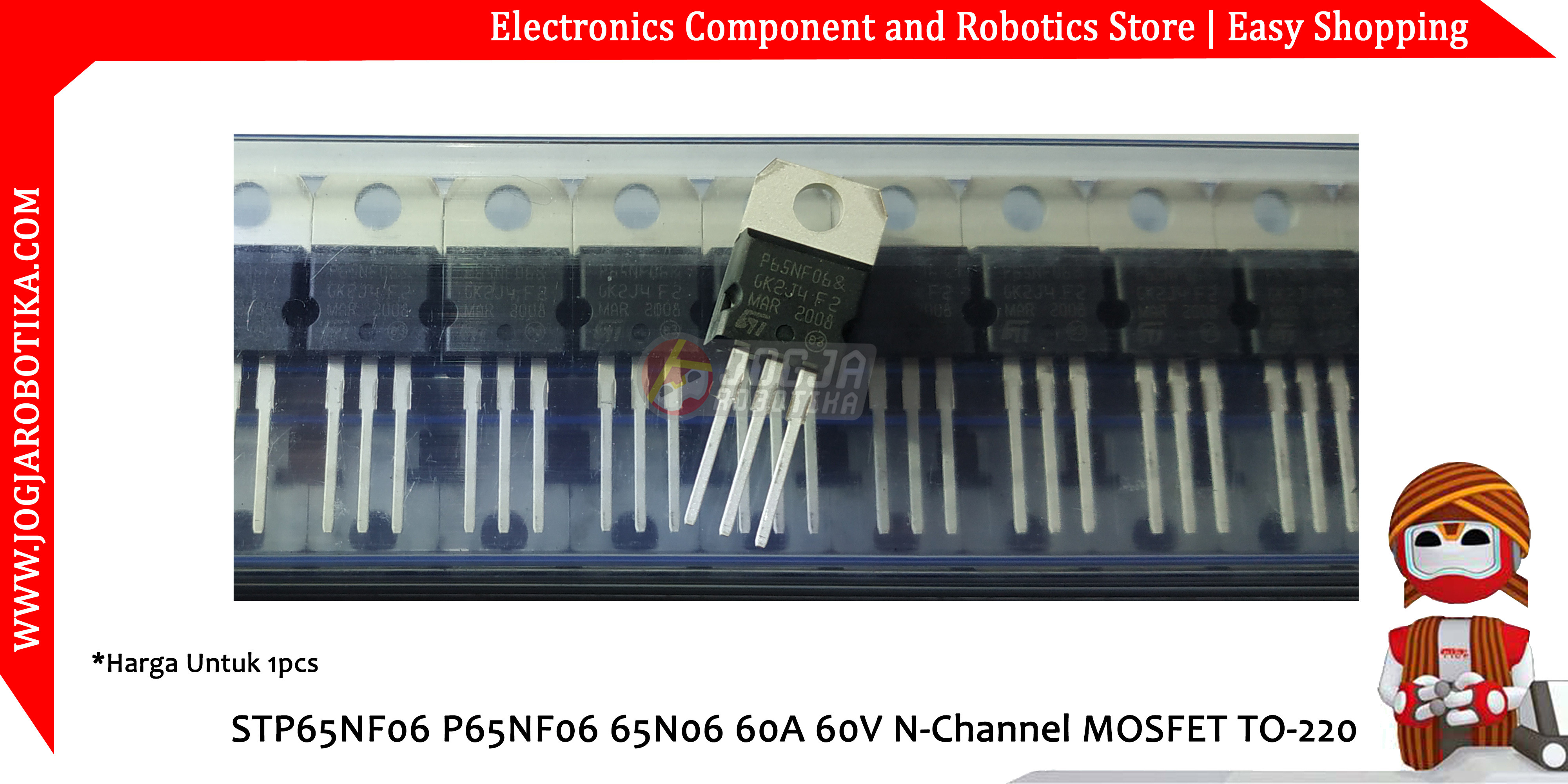 STP65NF06 P65NF06 65N06 60A 60V N-Channel MOSFET TO-220