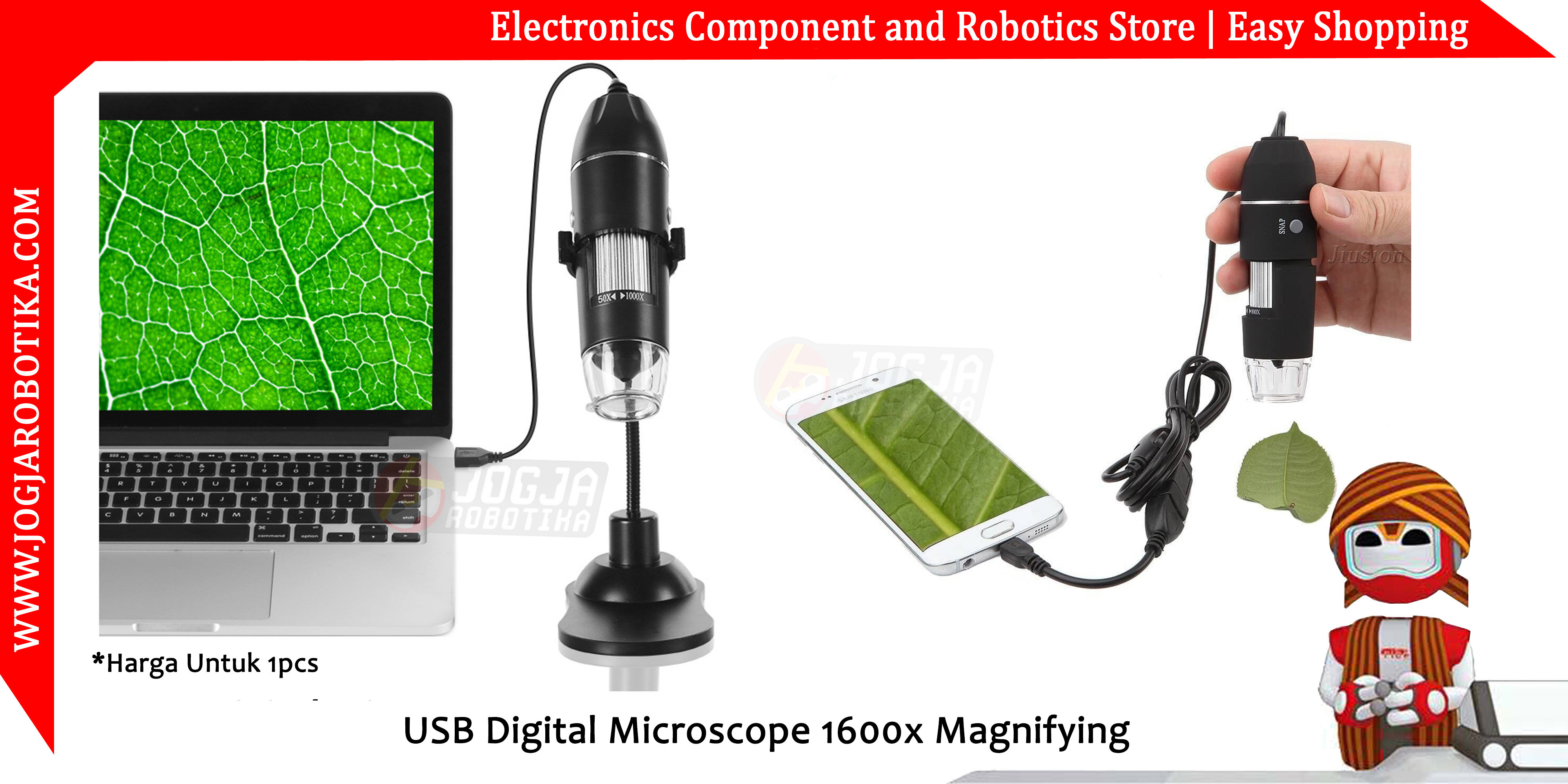 USB Digital Microscope 1600x Magnifying