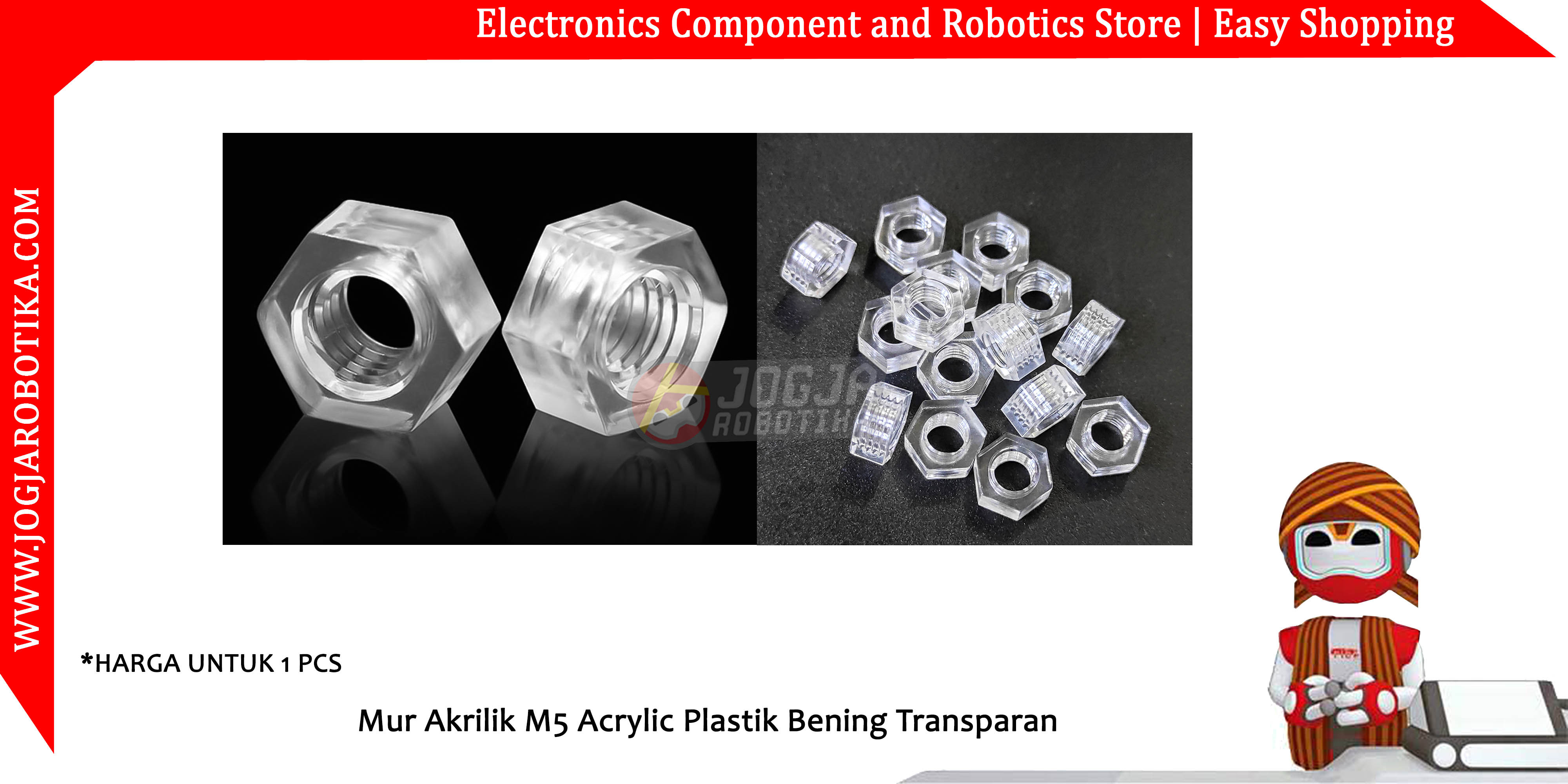Mur Akrilik M5 Acrylic Plastik Bening Transparan